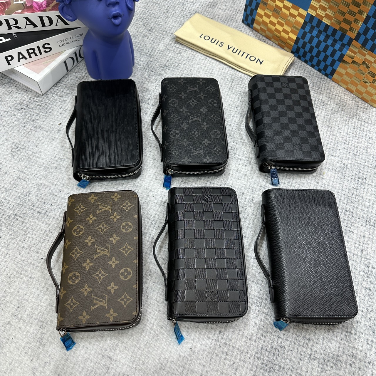 Túi clutch cầm tay Louis Vuitton LV các mẫu size 22x12x5cm Like Auth Fullbox phụ kiện PLD